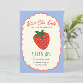 Schattig fruit save the date (Staand voorkant)