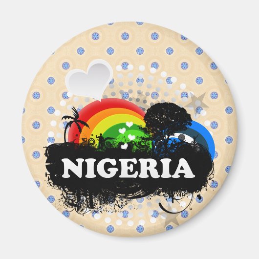 Schattig Fruitig Nigeria Magneet (Voorkant)