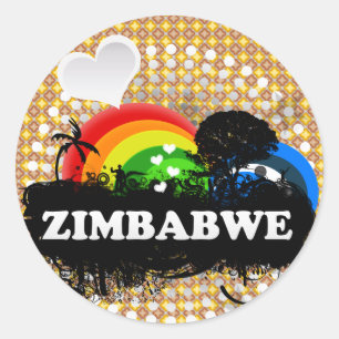 Schattig Fruitig Zimbabwe Ronde Sticker