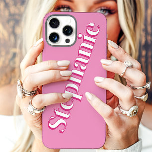 Schattig Fuchsia Roze Minimalistische Aangepaste N iPhone 16 Pro Max Hoesje