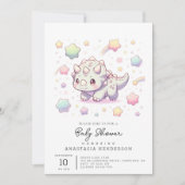 Schattig Fun Dinosaur Baby shower Kaart (Voorkant)