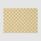 Schattig Fun Modern Dambord Geel Geometrisch Tissuepapier (Voorkant)