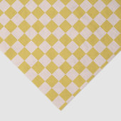 Schattig Fun Modern Dambord Geel Geometrisch Tissuepapier (Detail)