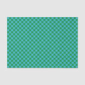 Schattig Fun Modern Schaakbord Blauw Groen Geometr Tissuepapier (Voorkant)