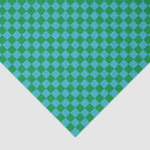 Schattig Fun Modern Schaakbord Blauw Groen Geometr Tissuepapier (Detail)