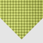 Schattig Fun Modern Schachbrett Lime Olijfgroen Ge Tissuepapier (Detail)