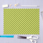 Schattig Fun Modern Schachbrett Lime Olijfgroen Ge Tissuepapier (Craft)