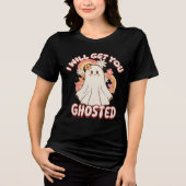 Schattig Funny Ghost - Schattige Valentijn Ghost Tri-Blend Shirt (Voorkant)