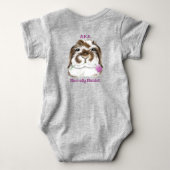 Schattig Fuzzy Lop Konijn met Roze Tulp Romper (Achterkant)