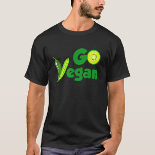 Schattig Ga Vegan - Bean Kiwi Vegetarisch T-shirt