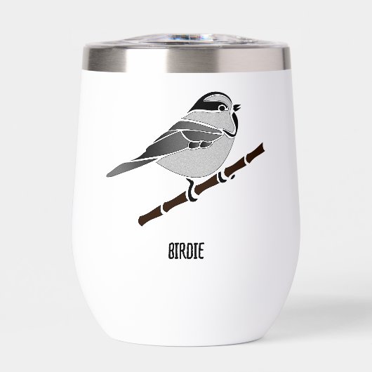 Schattig gebergte Chickadee Bird geïllustreerd (Voorkant)