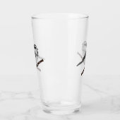 Schattig gebergte Chickadee Bird geïllustreerd Glas (Links)