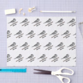 Schattig gebergte Chickadee Bird geïllustreerd Tissuepapier (Craft)