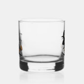 Schattig gebogen Merganser Duck zwemmen Whisky Glas (Links)