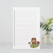 Schattig gebondenheid met puppy Dog Briefpapier (Staand voorkant)