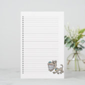 Schattig gebondenheid met puppy Dog Briefpapier (Staand voorkant)