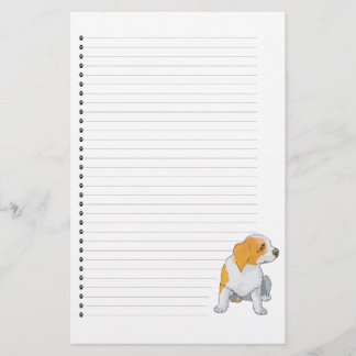Schattig gebondenheid met puppy Dog Briefpapier