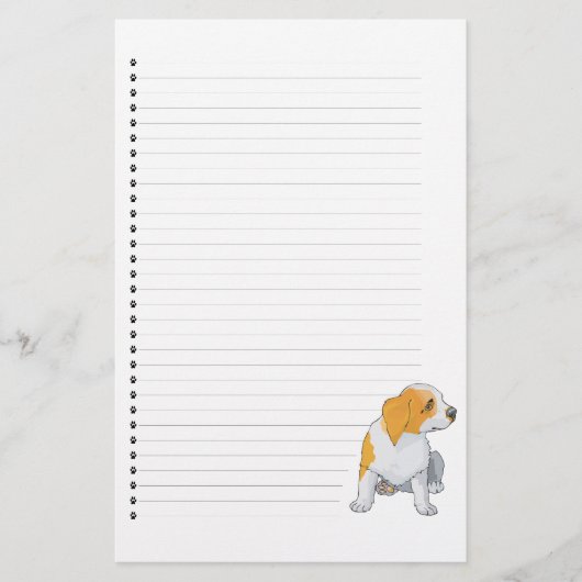 Schattig gebondenheid met puppy Dog Briefpapier (Voorkant)