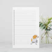 Schattig gebondenheid met puppy Dog Briefpapier (Staand voorkant)