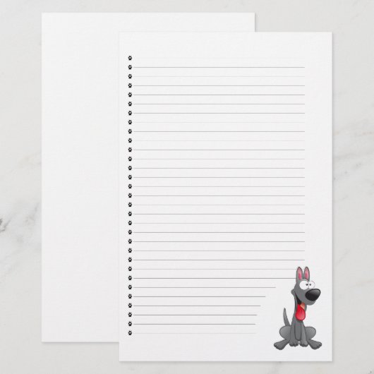 Schattig gebondenheid met puppy Dog Briefpapier (Voorkant / Achterkant)