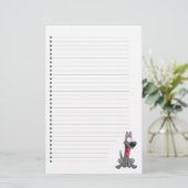 Schattig gebondenheid met puppy Dog Briefpapier (Staand voorkant)