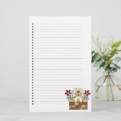 Schattig gebondenheid met puppy Dog Briefpapier (Staand voorkant)