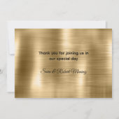 Schattig geborsteld goud faux zilver glitter bedankkaart (Achterkant)