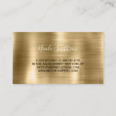 Schattig geborsteld goud faux zilver glitter visitekaartje (Achterkant)