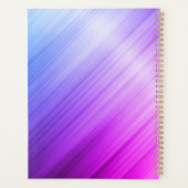 Schattig geborsteld paars nepsil glitter monogram planner (Achterkant)