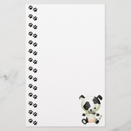 Schattig gebotteld puppy Stationery Briefpapier (Voorkant)