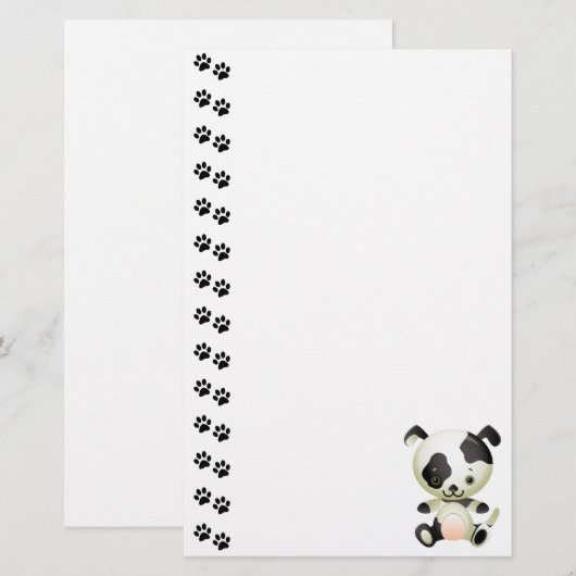 Schattig gebotteld puppy Stationery Briefpapier (Voorkant / Achterkant)