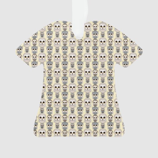 Schattig gebruikerspatroon op lichtgele achtergron ornament (voorkant)