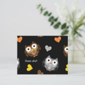 Schattig gecheckt hoetenpatroon briefkaart (Staand voorkant)