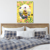 Schattig geel bloemen nieuwe baby fotografie canvas afdruk (Insitu (Slaapkamer))