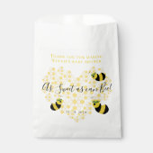 Schattig geel Bumble Bee Honingraat Hart Baby show Bedankzakje (Voorkant)