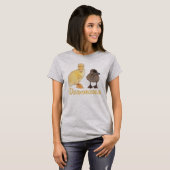 Schattig Geel en grijs Ducklings Foto aangepast T-shirt (Voorkant volledig)