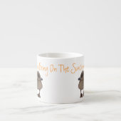 Schattig geel en grijs eendje foto's espresso kop (Voorkant)