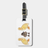 Schattig Geel en Grijze Bebouwingsfoto's Aangepast Bagagelabel (Voorkant verticaal)