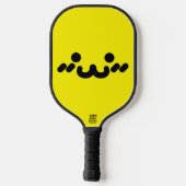 Schattig Geel Gezicht Pickleball Paddle (Achterkant)