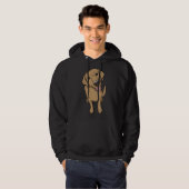 Schattig geel lab hoodie (Voorkant volledig)