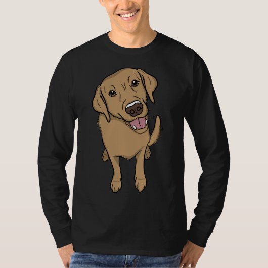 Schattig geel lab t-shirt (Voorkant)