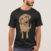 Schattig geel lab t-shirt (Voorkant)