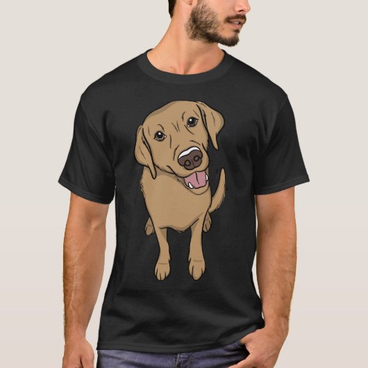 Schattig geel lab t-shirt (Voorkant)