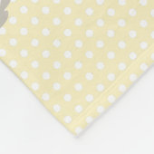 Schattig geel Llama Polka Dot Baby Milestone Fleece Deken (Hoek)