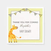 schattig geel neutraal baby shower servet (Voorkant)
