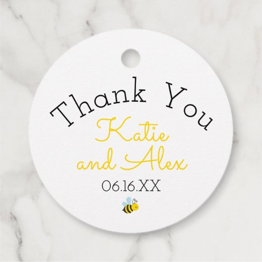 Schattig geel papa om bij te zijn bedankjes labels (Achterkant)