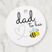 Schattig geel papa om bij te zijn bedankjes labels (Voorkant)