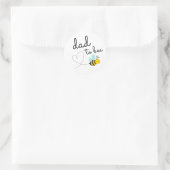 Schattig geel papa om bij te zijn ronde sticker (Tas)