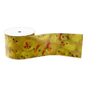 Schattig geel Pasen Baby Chicks Patroon Grosgrain Lint (Spoel)