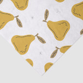 Schattig Geel Peer Fruit Patroon Tissuepapier (Detail)